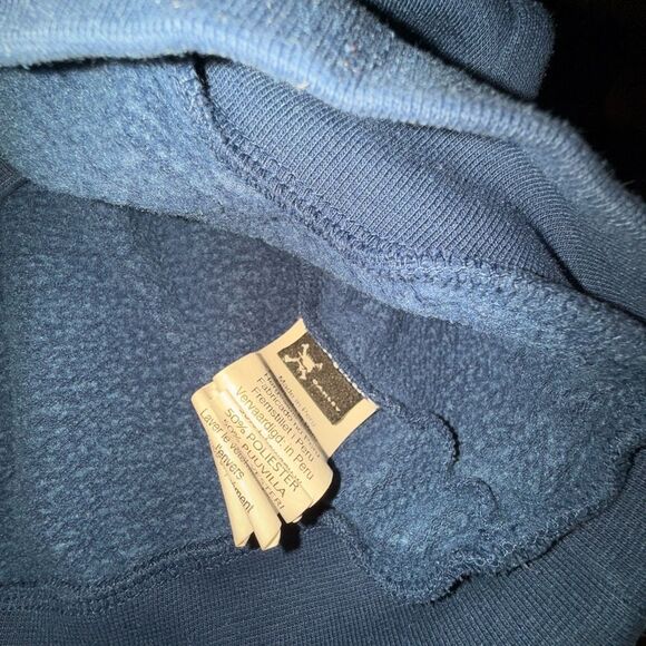 Oakley Royal Blue fleece Quarter-Zip pull over Hoodie size xtra small - Picture 5 of 7